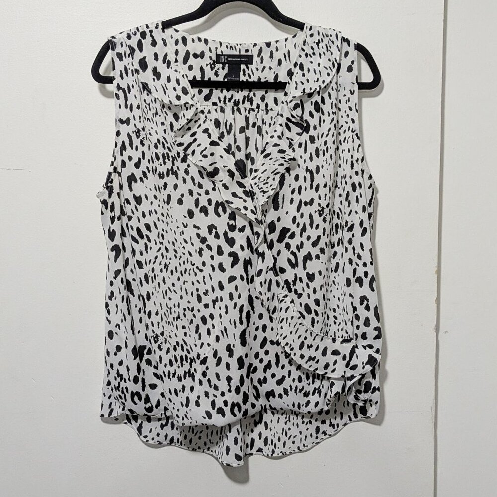 I.N.C International Concepts Womens Ruffled Blouse